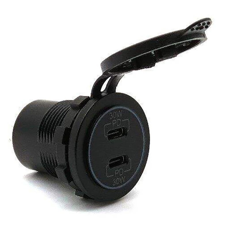 Bluejw Dual USB C PD 60W Car Charger Adapter - Fast Charging 12V Power Outlet Socket for Cars Trucks RVs Campers - Automobile Chargers - Image 5